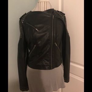Guess Faux Leather Studded Jacket